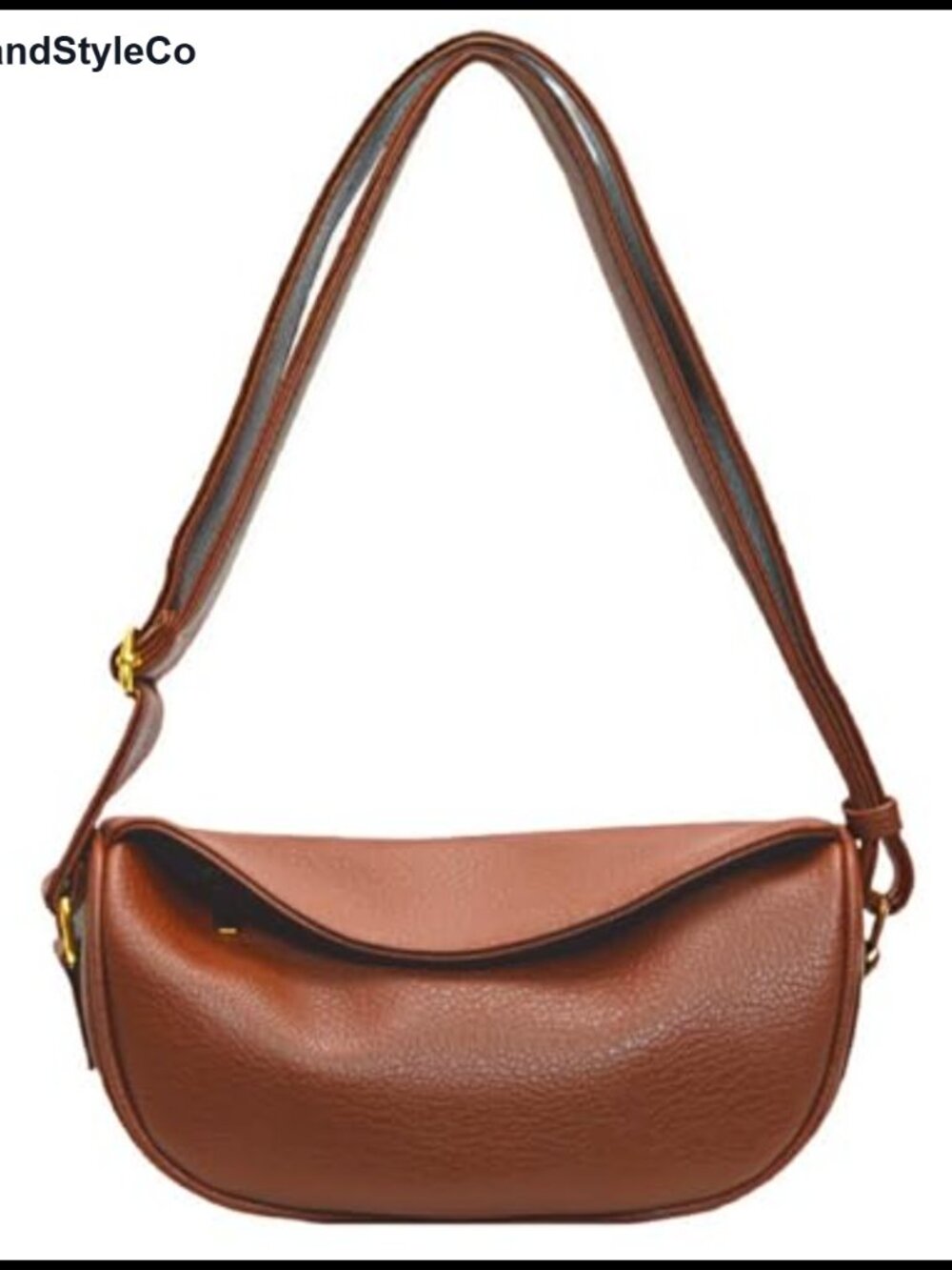 Faux Leather Zip Dumpling Shoulder Bag Crossbody Purse for Women